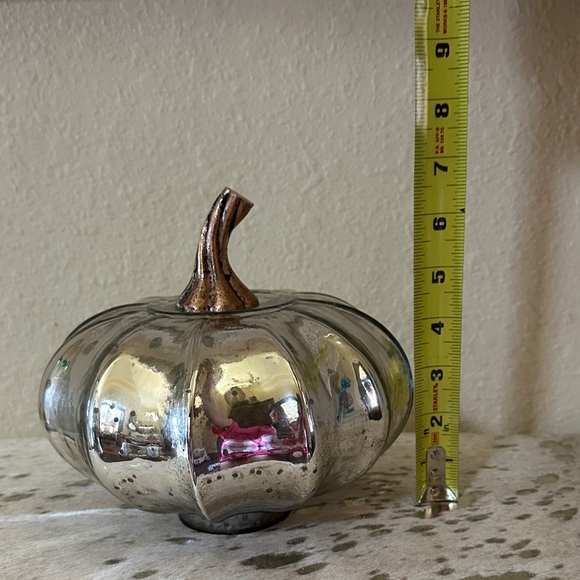Silver Pumpkin Decor - Picture 5 of 7